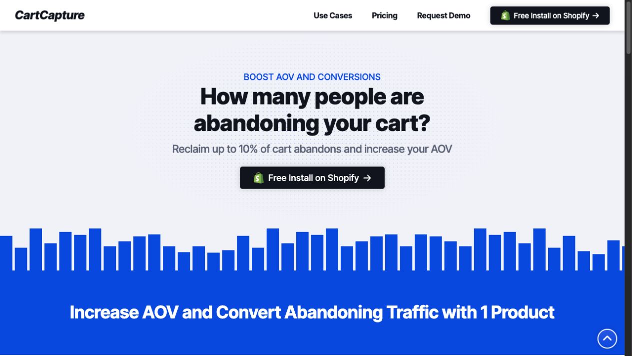 CartCapture homepage